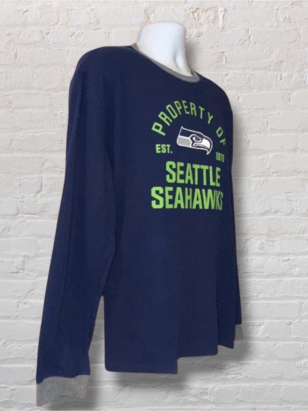 NFL Pro Line Seattle Seahawks Thermal Long Sleeve Henley Men’s Size - XXL